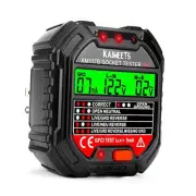 Outlet Tester Electrical GFCI Receptacle Detector with LCD Display, 3 Prong