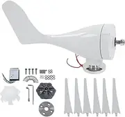 400W Wind Turbine Generator Kit, Windmill Generator with 6 Blade, 2m / S Low Wind Speed Start, Wind Industrial Machinery Equipment for Marine Home Charging (DC24V)