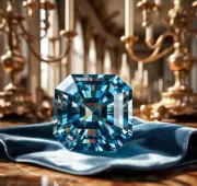 Certified 2Ct Loose Lab Grown Asscher Cut Diamond Blue Color VVS1 & Clarity Gems
