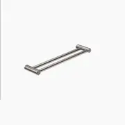 Nero Mecca Care 25mm Grab Double Towel Rail 600mm Brushed Nickel NRCR2524DBN