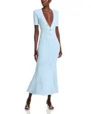 Self-Portrait Pointelle Midi Dress