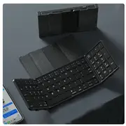 Wireless Folding Keyboard with Touchpad/Numberpad Rechargeable Foldable Bluetooth Keyboard for Tablet Ipad Numberic verison