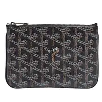 在飛比找momo購物網優惠-【GOYARD 高雅德】經典滿版LOGO手工帆布拉鍊零錢包(