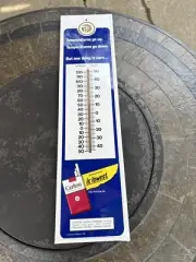 Vintage Carlton Cigarettes Tin Metal Advertising Sign with Thermometer 1991 NOS