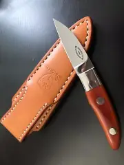 Loveless Style Custom Utility Sheepsfoot Knife N695 Mirror Finishing w Sheath
