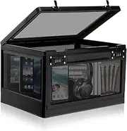 Lalifebuss Large Lockes Box for Personal Items, Combination Lockable Storage Box for Office Locker/School/Medicine/Snacks/Phone Jail/Electronic/Home, Black