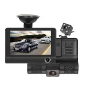 4" Car DVR Dash Cam 3 Lens Front and Rear Video Recorder Camera G-sensor