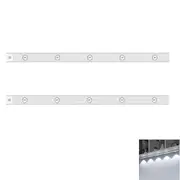2pcs LED Motion Sensor Light Rechargeable Under Counter Closet Lights for Kitchen Bedroom Cabinet Cupboard-Silver