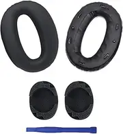 Adhiper WH-1000XM2 Ear Pads, Compatible with Sony WH-1000XM2 & MDR-1000X Headphones, Headset Ear Pads Spare Parts, Memory Foam Protein Leather Ear Pads, Ear Cups, Repair Parts (Black)