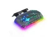 JSAUX Portable USB Powered 12 Port RGB Docking Station - HB1201S - Clear Black
