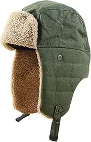 [CVMRBY] Winter Hats,Bomber Hat Trooper Trapper Hat Faux Fur Aviator Bomber Hat Keep Warm Winter Pilot Cap for Ski