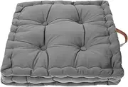 Floor Pillow Cushions Meditation Floor Pillow Square Floor Pillows Seating for Adults Large Floor Cushion Faux Dutch Velvet Floor Cushion for Yoga Living Room Balcony Outdoor Tatami (Grey)