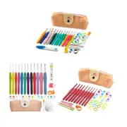 Crochet Hooks Set Ergonomic Knitting Needles Set with Storage Bag for Beginners