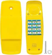 Ｂｅｓｇａ Playground Swing Set Telephone Tree House Pretend Phone Toy Outdoor Swing Set Pretend Numeric Key Telephone for Boy Girls, Yellow
