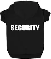 Dog Hoodie Security Pet Clothing Dog Shirt Warmer Jumper Cotton Jacket Coat Small Dog Medium Dog (Black, 2XL)