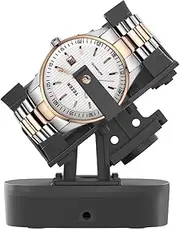 [FEICHONGHO] Watch Winder for Automatic Watches,Timer Shutdown Function,Support Single and Double Watch Spinner,Self Winding Turner,Rotating Device, BLACK, Modern