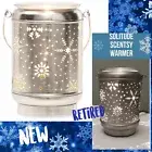 SCENTSY warmer SOLITUDE silver metal lantern glowing snowflakes new Holiday HTF