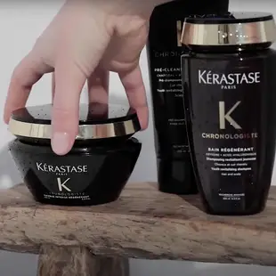 【Kerastase 巴黎卡詩】 黑鑽極萃逆時菁華旅行組(髮膜75ml + 髮浴80ml+香氛露50ml)_國際航空版