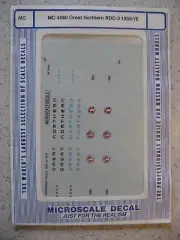Microscale Decal HO MC-4060 Great Northern RDC-3 1956-70 Decal Sheet