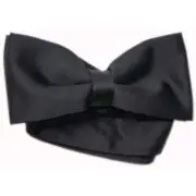 Mens Black Bow Tie Pre-tied Banded Formal Wedding Prom