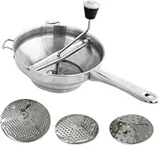 Nuhjytgf Food Mill Hand - Ergonomic Food Mill 3 Milling Discs Food Grinder - Kitchen Grinder Hand Rotary Food Chopper for Tomato Sauce & Jams