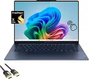 Lenovo Yoga Slim 7X 3K OLED Touchscreen Laptop, 14.5" 1000 nits Display, Snapdragon X Elite 12-Core NPU Copilot+ PC, 16GB RAM, 2TB SSD, WiFi 7, Backlit, HDMI Cable, US Version KB, Win 11