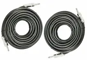 2 MK Audio MKQQM100 1/4" to 1/4" 100 FT. True 12 Gauge Wire PA DJ Pro Audio Spea