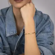 9ct Yellow Gold Silverfilled Fancy Bangle