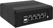 HUNSN Micro Firewall Appliance, Mini PC, OPNsense, VPN, Router PC, AMD Ryzen 5 5500U, RJ11, 4 x Intel 2.5GbE I226-V LAN, Type-C, TF, HDMI, DP, 32G RAM, 128G SSD