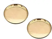 M&V CRAFT PURE Brass THALI SIZE-11.5 INCH Dia and Unique THALI (2)