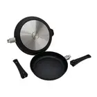 Swiss Diamond Induction XD Nonstick Duo Fry Pans with Detachable Handle 2 Pie...