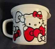 Hello Kitty 20 ounce CorningWare Meal Mug with vented Lid - Limited Edition
