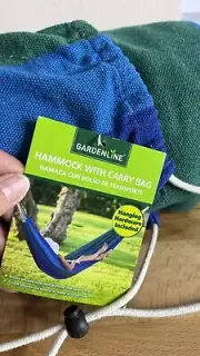 Gardenline Hammock NEW Green/Blue Hammock With Carrying Bag Camping Outdoors