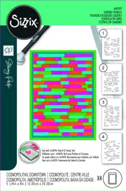 Sizzix A6 Layered Stencils 4PK Cosmopolitan, Downtown by Stacey Park
