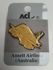 Ansett Airlines (Australia) Plane Pin c2000 Passenger Jet on Original Backing