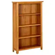 NNEVL 4-Tier Bookcase 70x22x110 cm Solid Oak Wood