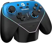 GameSir Super Nova Multiplatform Game Controller – 2.4G Wireless for PC/Switch/iOS/Android – Hall Effect Joystick & Triggers, Magnetic Faceplate, RGB Lighning,Charging Dock (Nightfall Blue)