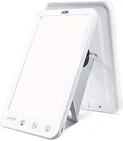 AGM Sad Lamp, Touch Control 10000 Lux Therapy Lamp with 3 Color Modes, 4 Timer Settings & 5 Brightness Levels, Natural Sunlight Lamp |UK Stock|
