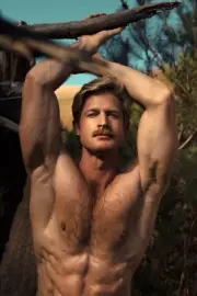 [E021] Male Model Showing Off Body To Viewer Fine Art Hunky Physique