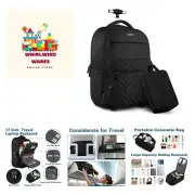 Rolling Backpack for Women, Backpack with Wheels Carry on Luggage, 17 Inch Ro...