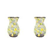 2x Gibson Gifts Lemon Grove Flower Vase Home/Kitchen Tabletop Decor Display