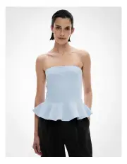 [Witchery] Peplum Knit in Dove Blue
