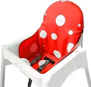 Zama Seat Covers Cushion Compatible for Antilop Highchair Washable Foldable Baby Highchair Cover Childs Chair Cushion (Red)