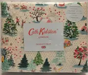 Cath Kidston 4pc Queen Sheet Set Shine Bright Cream Holiday Bedding Fitted Flat