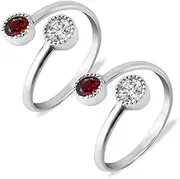 [Tongari] 925 Top Openable Hallmark Silver Toe Rings in Pure 92.5 Sterling Silver for Women,.,., Adjustable, Non-Precious Metal, No Gemstone