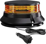 WINECO LED Amber Strobe Beacon Lights, Safety Warning Emergency Hazard Rotating Flashing Lights for Forklift Truck, Tractor, Golf Carts, ATV, Postal Car, 12-24V Magnetic Base and Permanent Mount