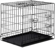 24 Dog Cage Crate Kennel 3 Doors Pet Carrier Indoor Outdoor Heavy Duty Portable