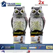 2x Scare Owl Rotating Head Large 40cm REALISTIC Possum Bird PestRodent Deterrent