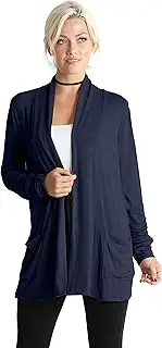 [Simlu] Long Sleeve Lightweight Cardigan Sweater for Women with Pockets Reg. and Plus Size