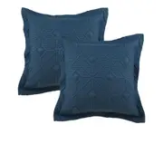 Bianca Kazimir Navy Polyester Coverlet Set (Single/Double, Queen/King, Super King) or Accessories